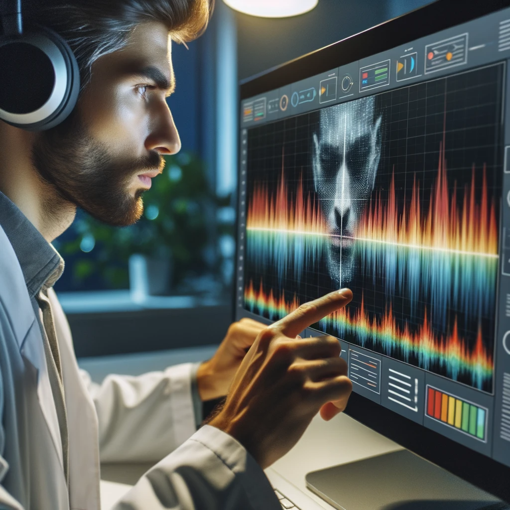 Professional analyzing vocal patterns