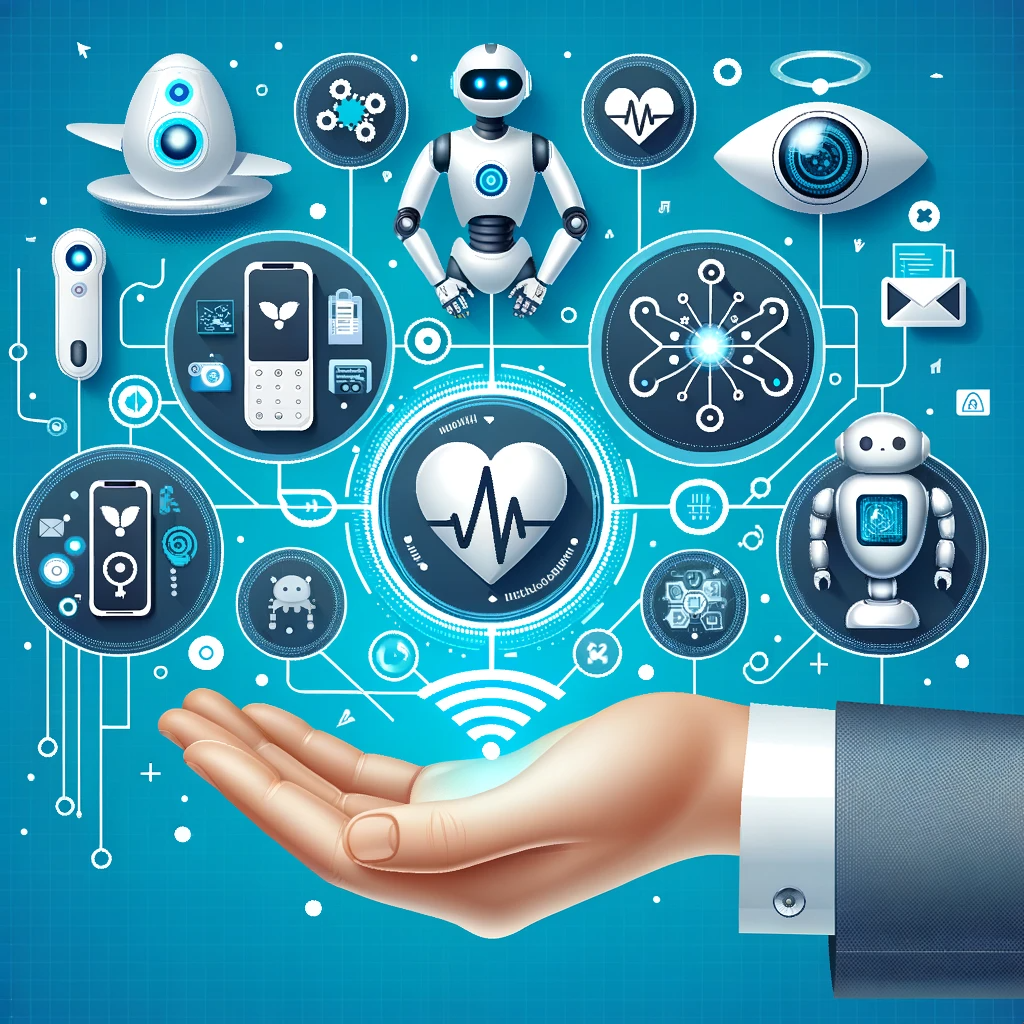 Futuristic healthcare elements